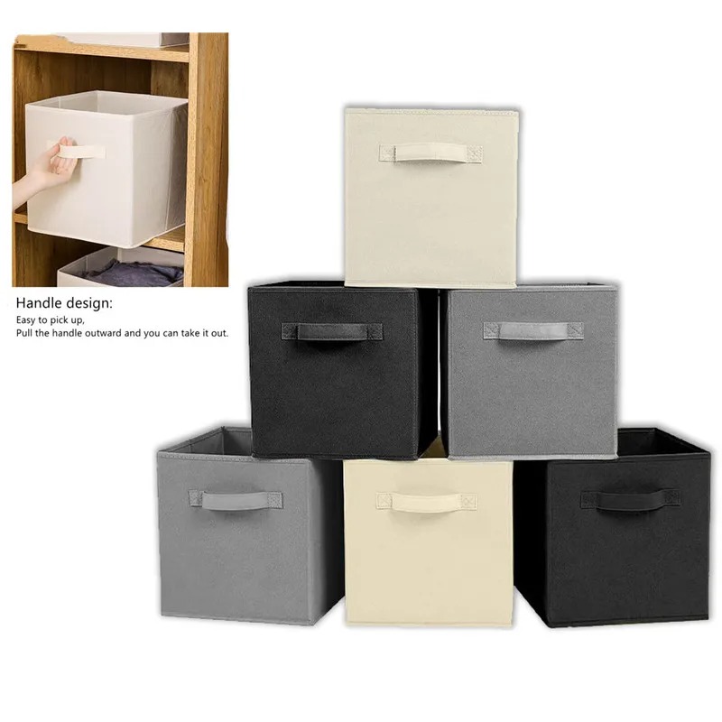 Kids Toys Drawers - キューブ型不織布収納ビン 折りたたみ式収納ボックス 家庭用品、子供のおもちゃ収納オーガナイザー キャビネット引き出し整理