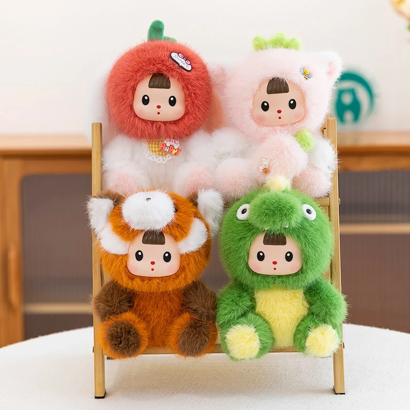 Kids Toys Doll - 17 センチメートルかわいいクリエイティブ恐竜ぬいぐるみ小さな恐竜アライグマ猫ウサギ Urbanvinyl 人形動物イチゴ猫人形キッズギフト