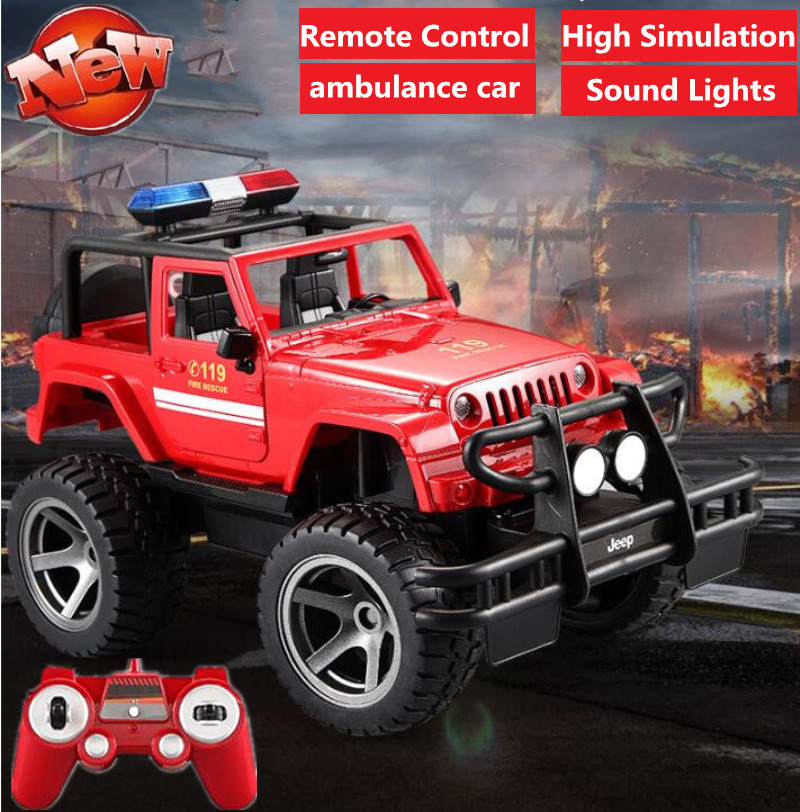 Kids Toys Under 50 - 大型救急車 2.4G 4WD ラジコン シティレスキュー車両 RC