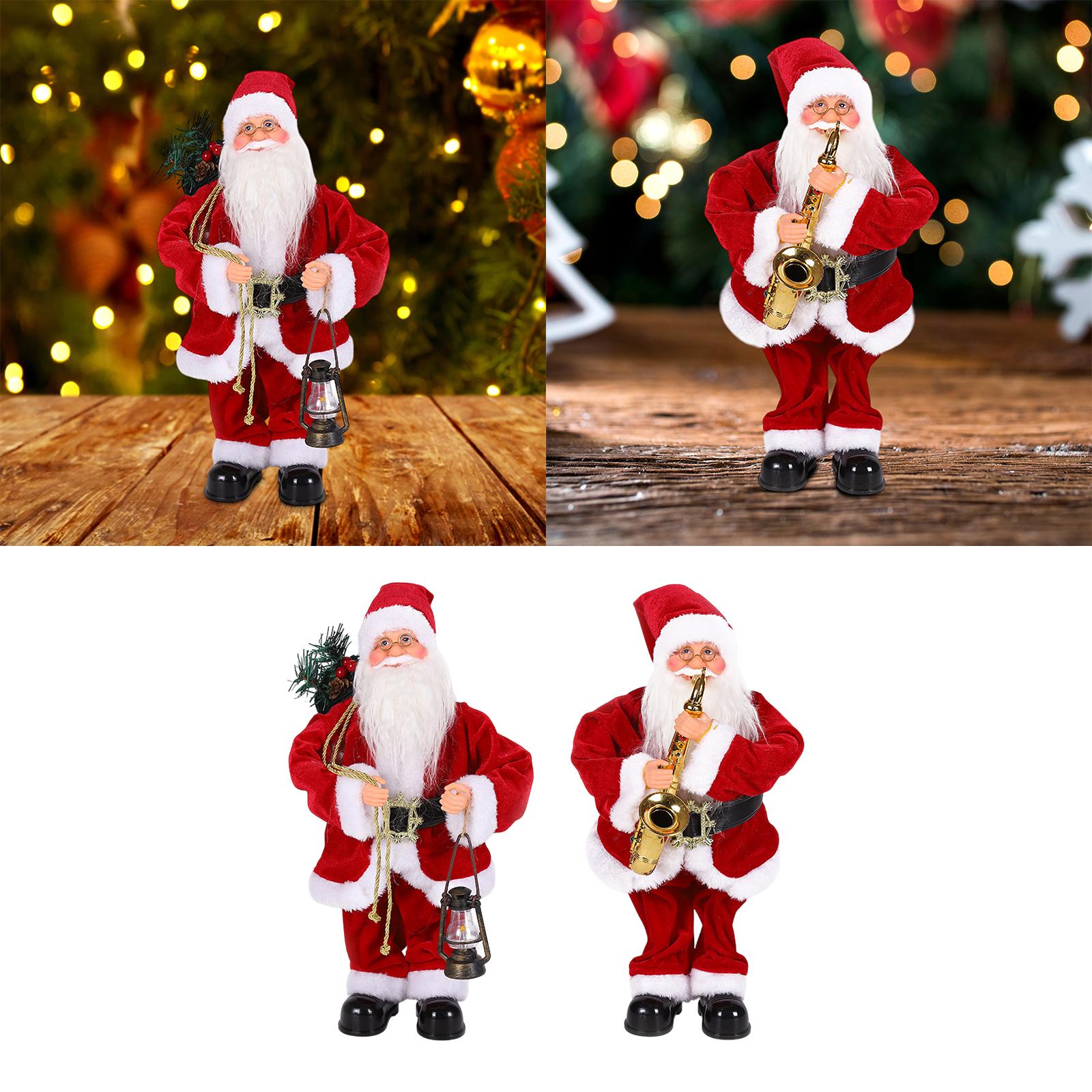 Kids Toys Mall - 電動サンタクロースのおもちゃクリスマスデコレーションオーナメントサンタ人形子供用ホームデコレーション家庭用デスクトップショッピングモールパーティーの記念品