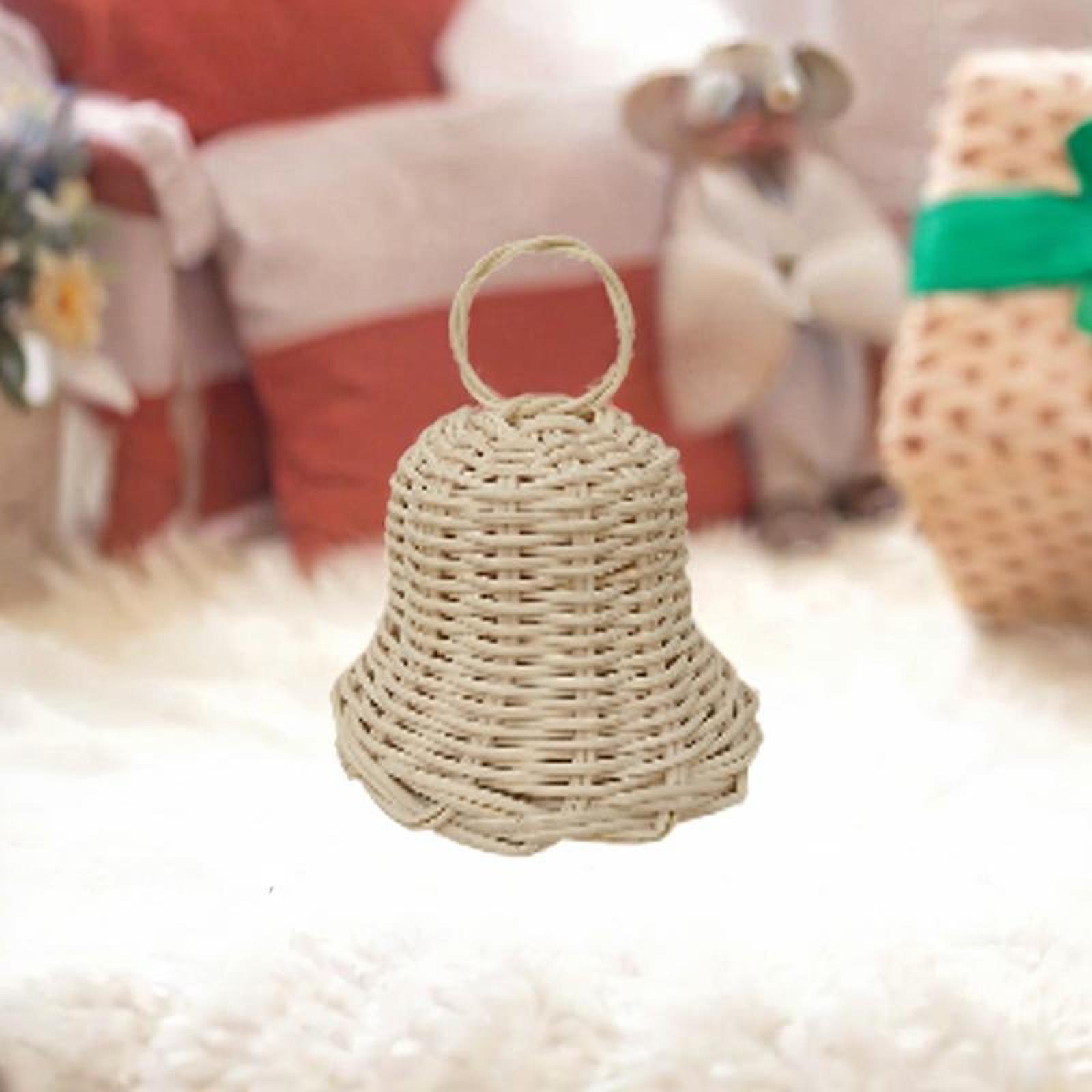 Kids Toys Mall - 手織りのベルチャーム工芸品クリスマスツリーペンダントオーナメントクリスマスベル寮ホテル子供のおもちゃドアショッピングモール用