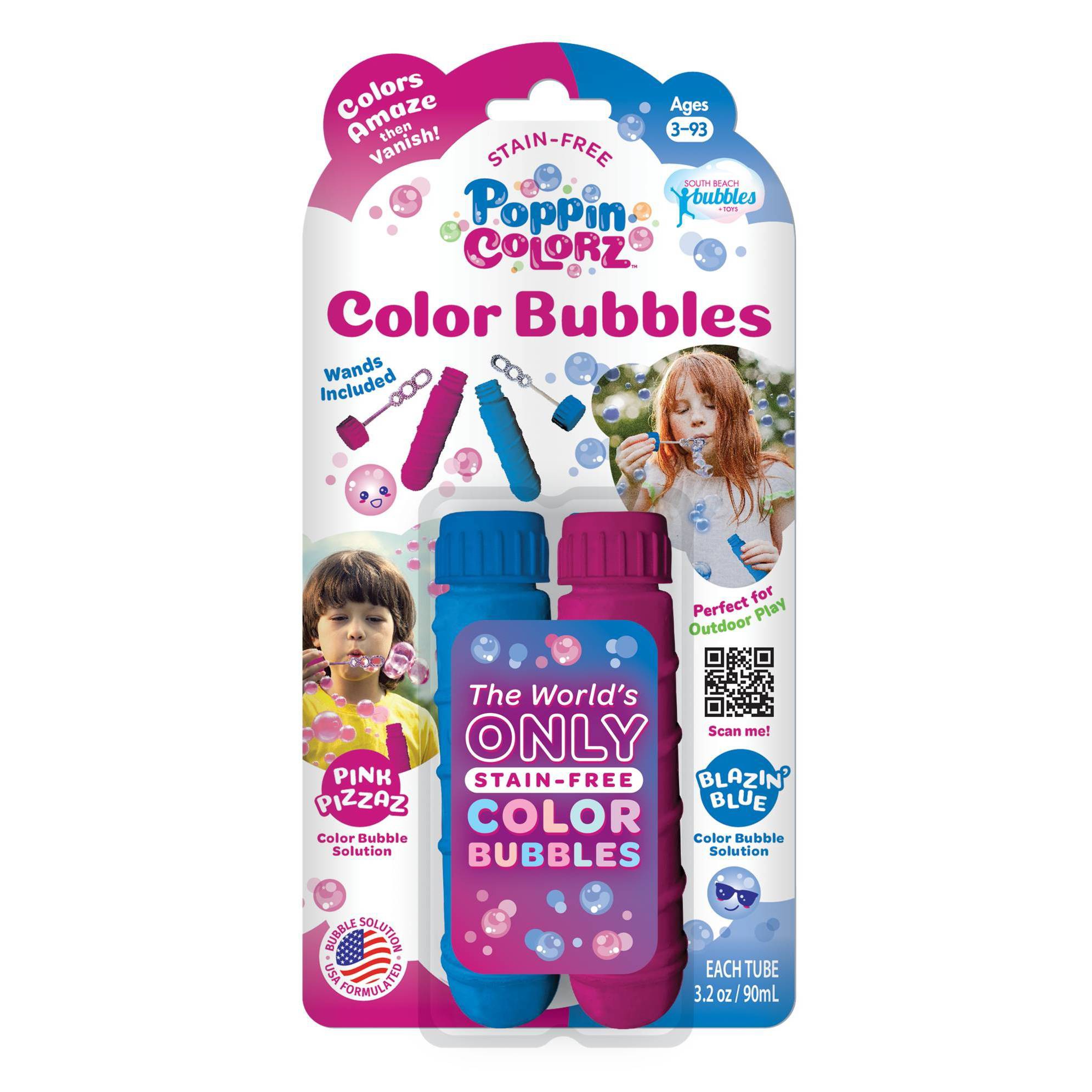 Kids Toys Play Youtube - ピンクとブルーのバブルチューブ2本セット、子供向けのカラフルなパーティー用品、屋外遊びに最適、耐久性があり漏れにくいワンドトイ