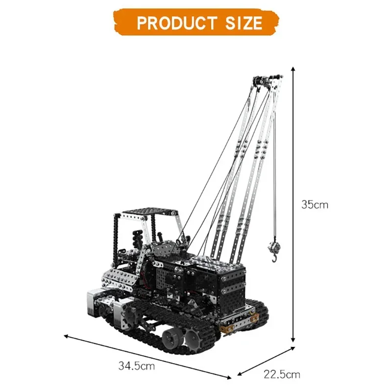 DIYメタルRCクレーン電動ホイストトラックカー2.4G 1 - Kids Toys Remote Car のレビューと価格