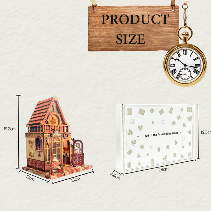 新しい木製ドールハウスタイムパビリオンミニチュアモデル家具キ - Dollhouse Furniture Set のレビューと価格