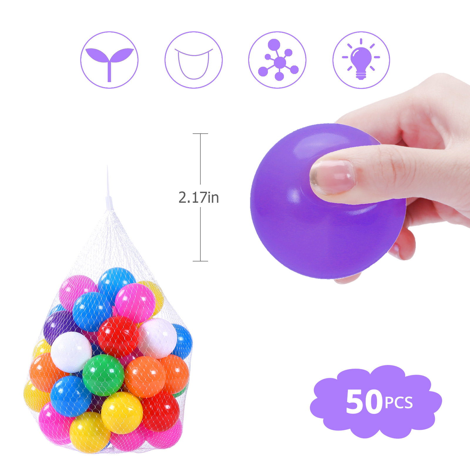 COLOBOBO プラスチックボールピットボール 5.5 セ - Kids Toys Under 50 のレビューと価格