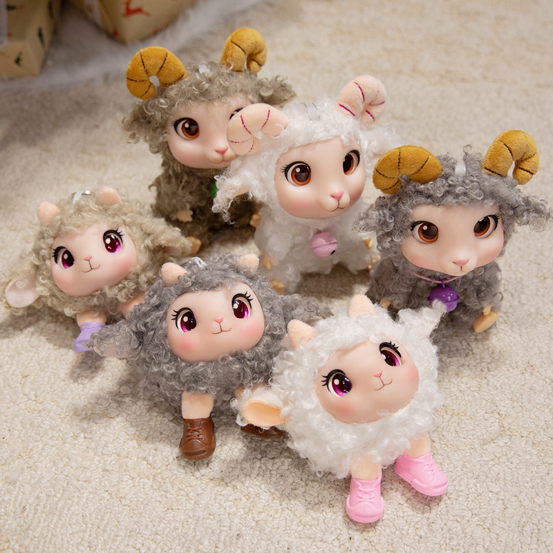 かわいい子羊のぬいぐるみ、柔らかいビニール製のぬいぐるみ、山 - Kids Toys Doll のレビューと価格