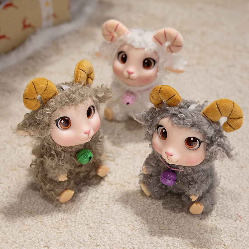 かわいい子羊のぬいぐるみ、柔らかいビニール製のぬいぐるみ、山 - Kids Toys Doll のレビューと価格