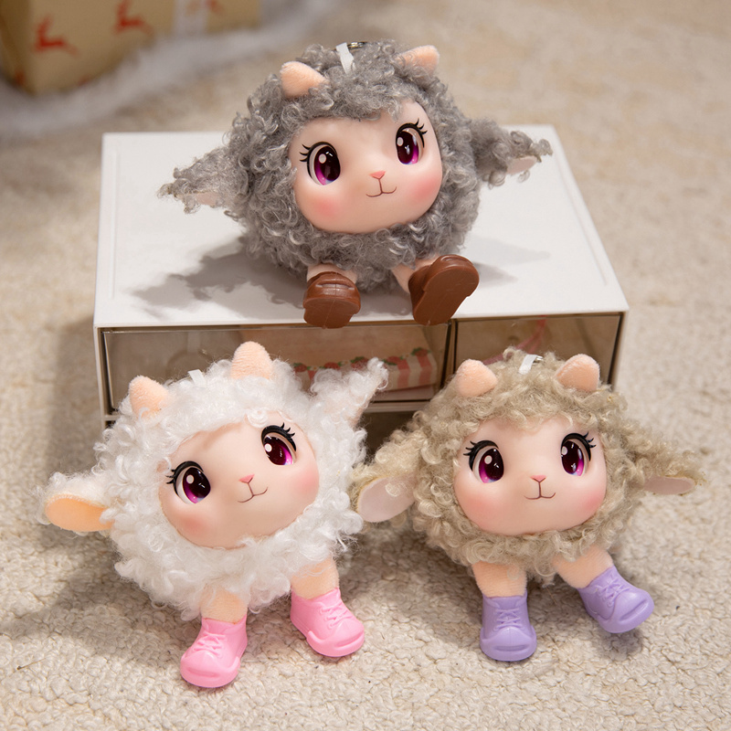 かわいい子羊のぬいぐるみ、柔らかいビニール製のぬいぐるみ、山 - Kids Toys Doll のレビューと価格