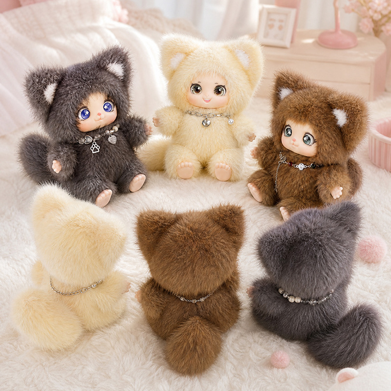 18cmの新しい可愛い家族向けキツネのぬいぐるみペンダント、 - Kids Toys Doll のレビューと価格
