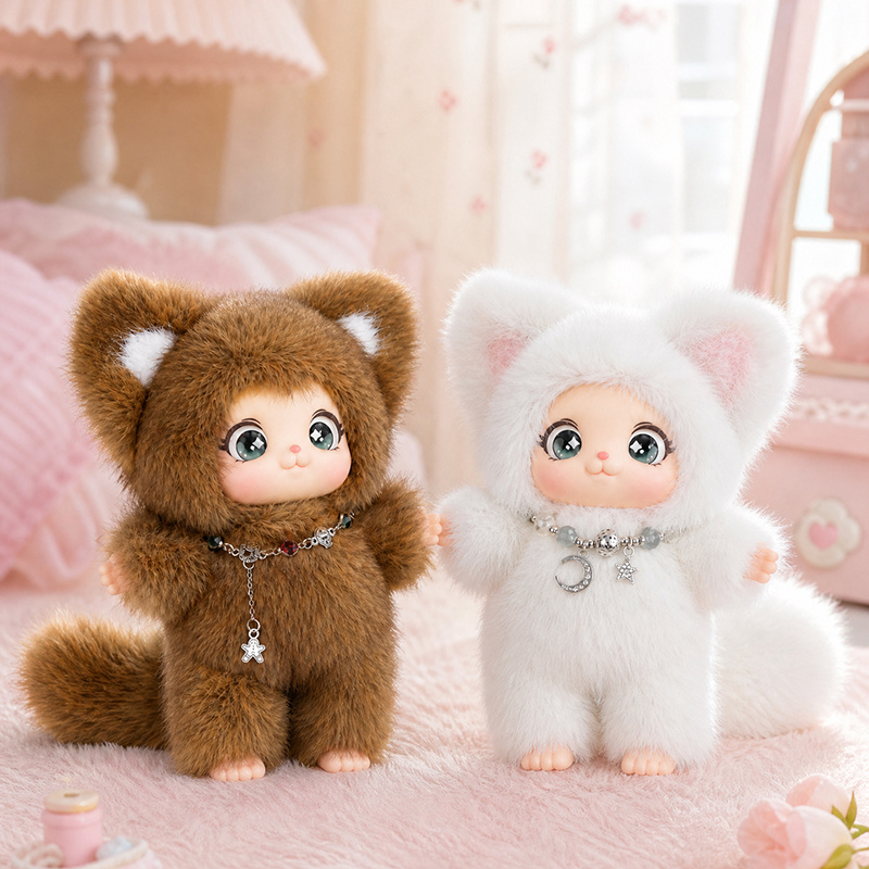 18cmの新しい可愛い家族向けキツネのぬいぐるみペンダント、 - Kids Toys Doll のレビューと価格