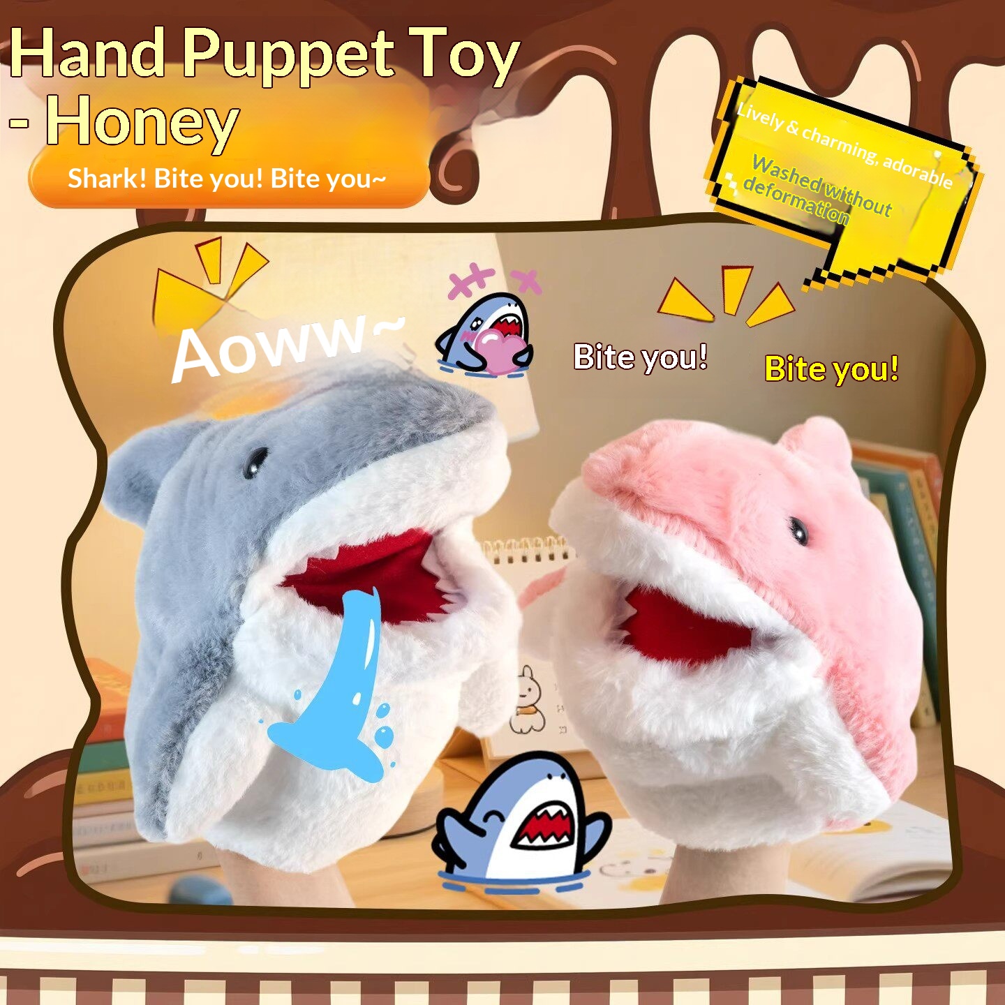 サメハンドパペットぬいぐるみサメアームグローブおもちゃ面白い - Kids Toys Doll のレビューと価格