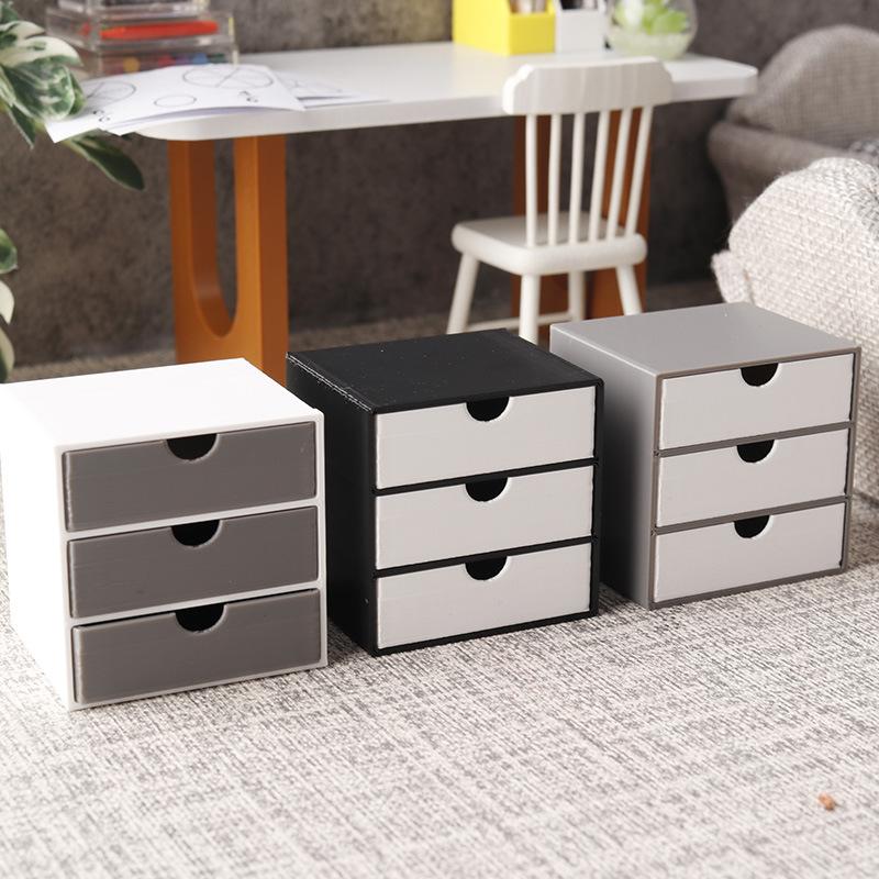 木製ドールハウス本棚 引き出し付き 1:12 ミニチュア収納 - Kids Toys Drawers のレビューと価格