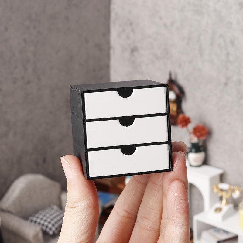 木製ドールハウス本棚 引き出し付き 1:12 ミニチュア収納 - Kids Toys Drawers のレビューと価格