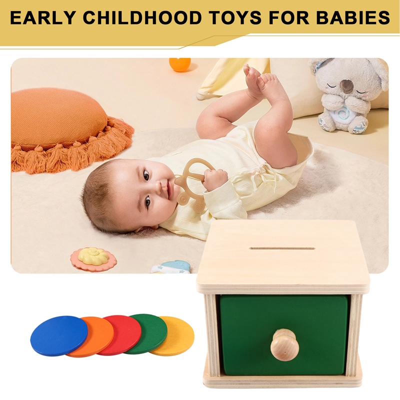 子供用木製コインボックス引き出しゲーム カラフルな木製投げ込 - Kids Toys Drawers のレビューと価格