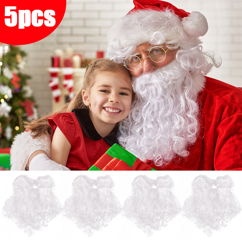 クリスマスのためのサンタクロースの白いひげ、偽の口ひげ、クリ - Kids Toys Xmas 2025 のレビューと価格