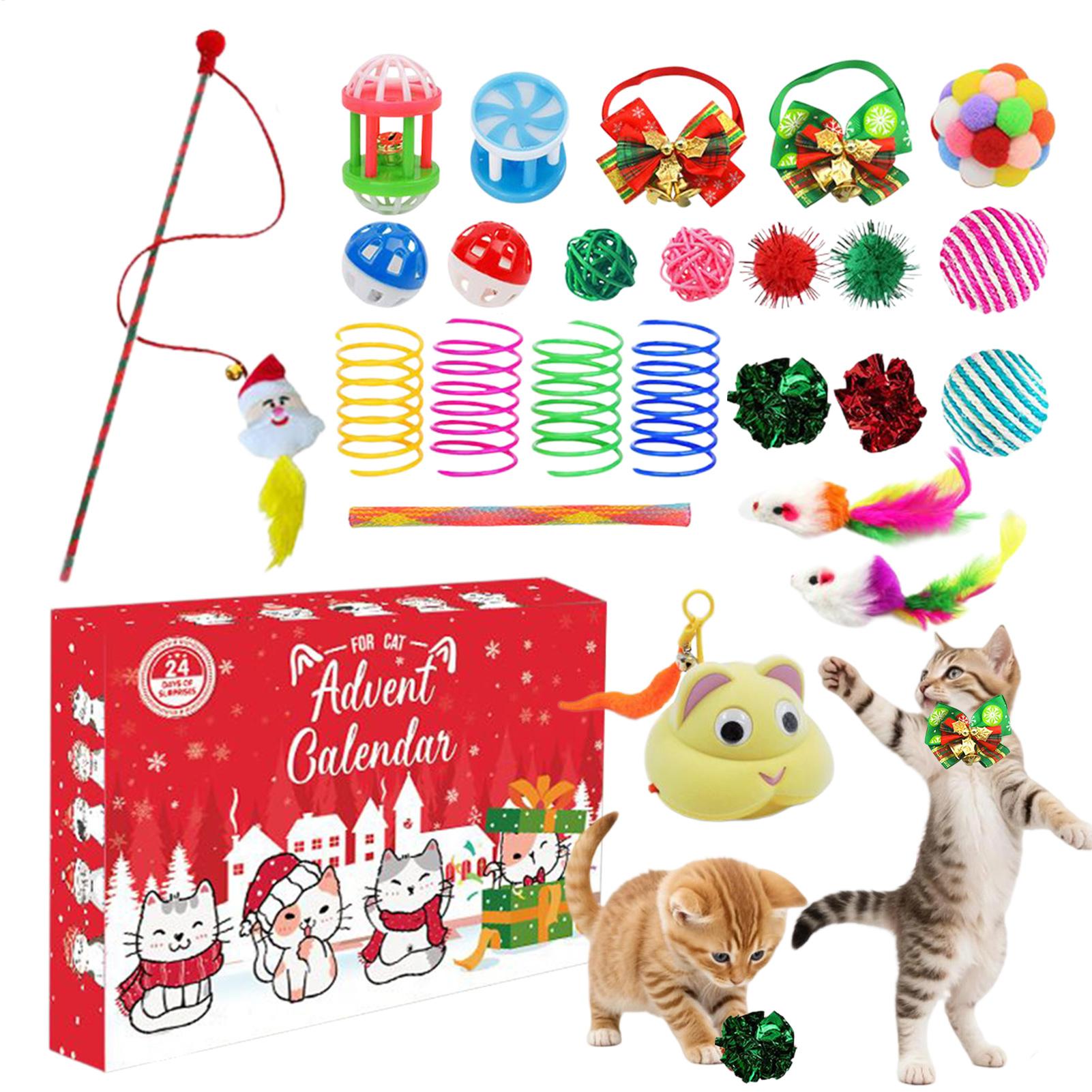 ペット猫のおもちゃカレンダー 2025 24日間 猫のおもち - Kids Toys Xmas 2025 のレビューと価格