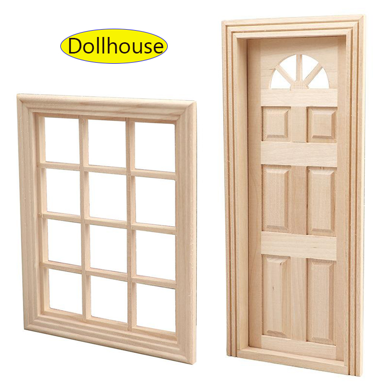 1 セット家具アクセサリー 1/12 木製未塗装 6 パネル - Dollhouse Furniture Set のレビューと価格